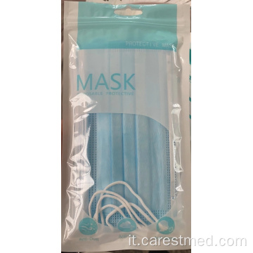 Maschera protettiva usa e getta da 10 pezzi / sacchetto per vendita al supermercato
